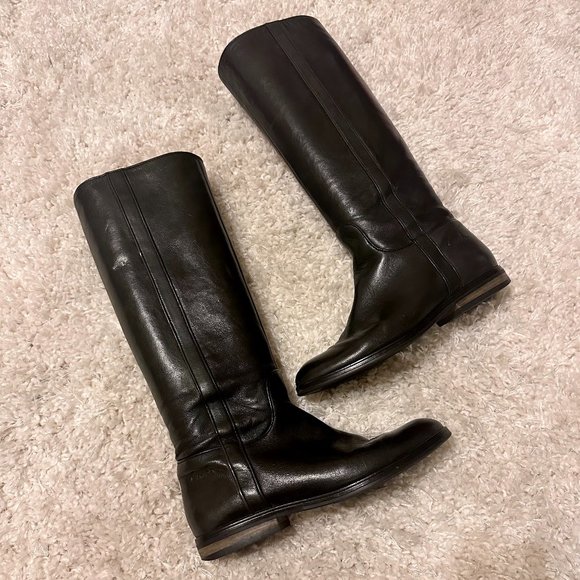 Coach Vintage Black Leather Riding Boot Size : 7.5 - Picture 1 of 6